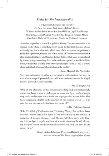 The Internationalists: How a Radical Plan to Outlaw War Remade the World