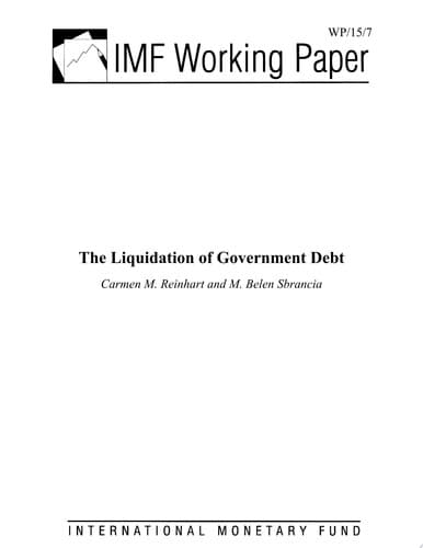 Liquidation of Government Debt