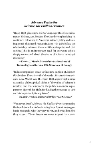 Science, the Endless Frontier